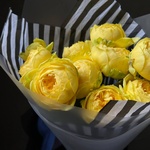 Солнечный поцелуй: букет-комплимент из пионовидной розы в Санкт-Петербурге - Фотография 3