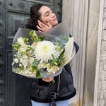 Вайт Энжел: авторский букет в белой гамме в Санкт-Петербурге - Фотография 5