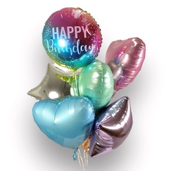 Букет «Воздушные шары «С днем рождения» / Разноцветная палитра / 7 шаров » Букет «Воздушные шары «С днем рождения» / Разноцветная палитра / 7 шаров »