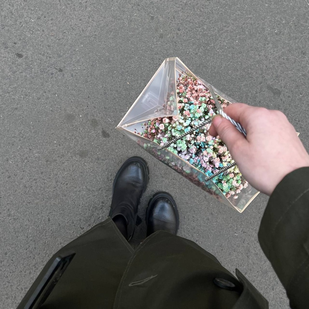 Космостар: разноцветная гипсофила в коробке 