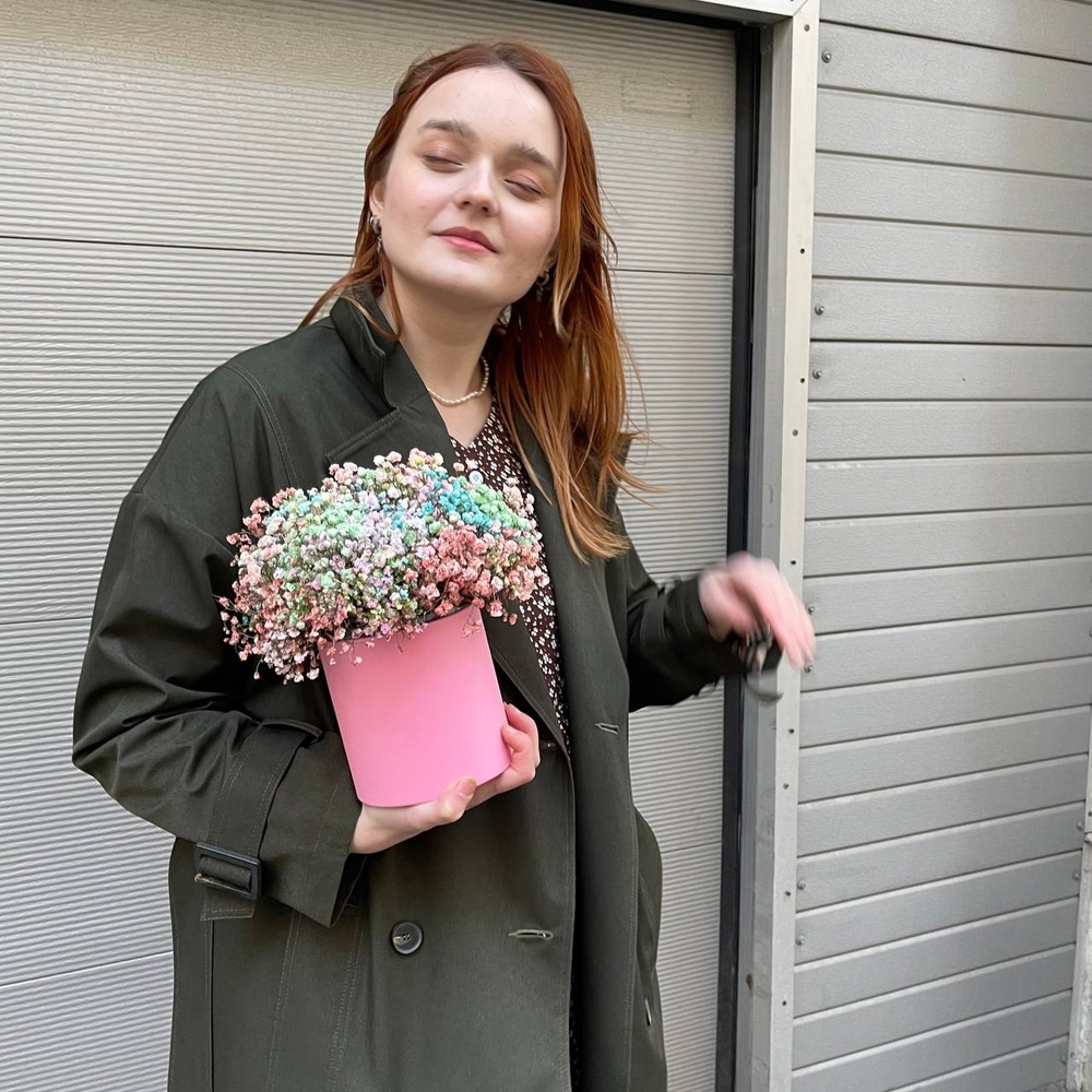 Космостар: разноцветная гипсофила в коробке 