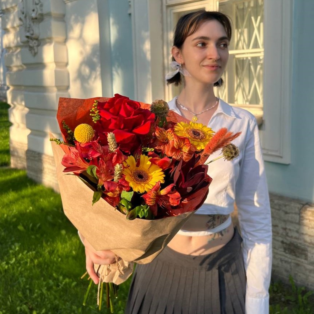 Букеты к 1 сентября с доставкой в Санкт-Петербурге