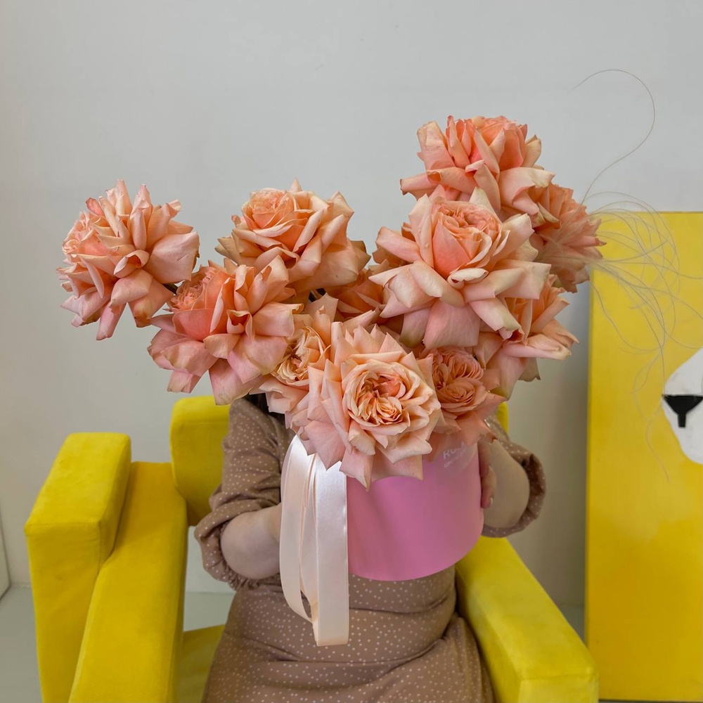 Мон Шери: французская роза Кахала в шляпной коробке