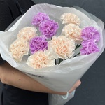 Чтобы долго стоял: букет из диантусов в лаконичной упаковке в Санкт-Петербурге - Фотография 4