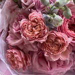 Царство Моти: букет в розовой гамме с пионовидными цветами  - Фотография 4