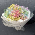 Радужный пони: разноцветная гипсофила в лаконичной упаковке в Санкт-Петербурге - Фотография 2