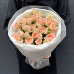 День 14: персиковые розы в лаконичной упаковке - Фотография 1