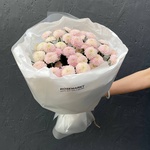 Черничный пай: стойкие хризантемы в лаконичной упаковке в Санкт-Петербурге - Фотография 4