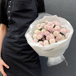 Черничный пай: стойкие хризантемы в лаконичной упаковке в Санкт-Петербурге - Фотография 5