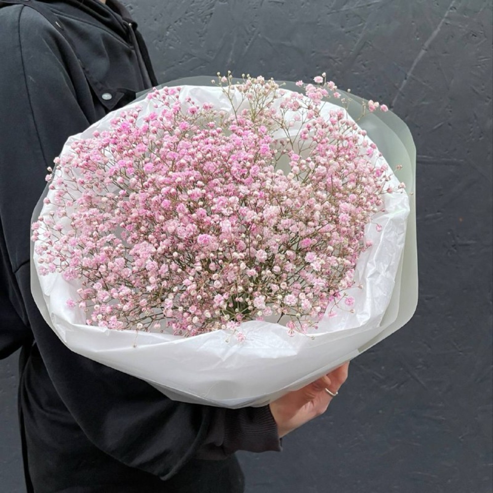 Розовый пони: 5 гипсофил в лаконичной упаковке