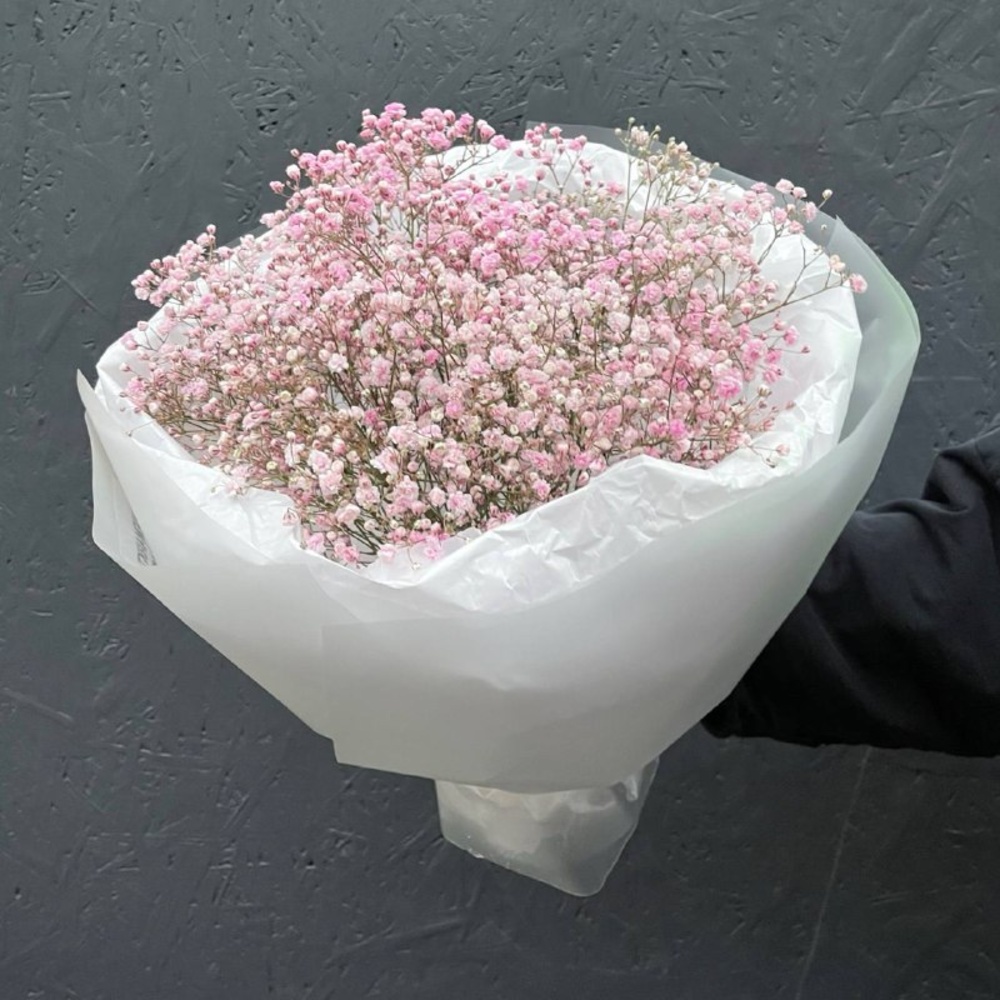 Розовый пони: 5 гипсофил в лаконичной упаковке