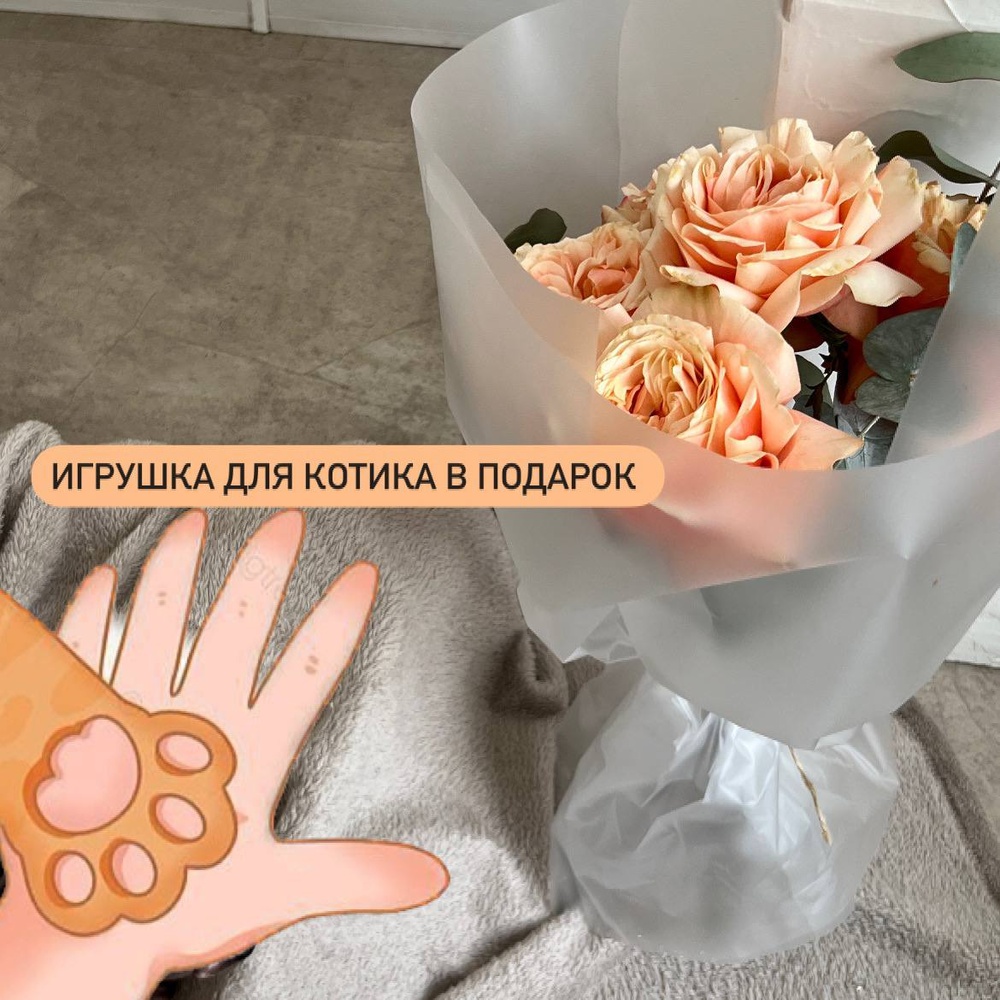 Миска с подушечками: букет из стойких пионовидных роз