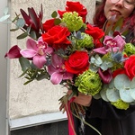 Гранатовый Джо: авторский букет в яркой гамме - Фотография 4