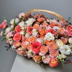 Венецианский купец: авторская корзина в нежной гамме - Фотография 3