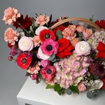 Акварельные краски: авторская корзина в яркой гамме - Фотография 5