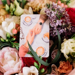 Букет «Мини-открытка «Романтичный завтрак» / PrintMyFlowers 00058	»