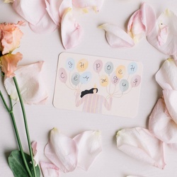 Букет «Мини-открытка «С днём рождения»  (шары)  / PrintMyFlowers 00013	»