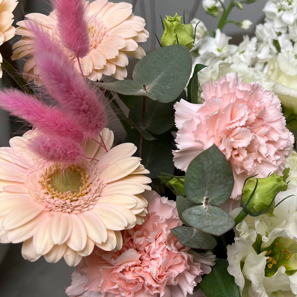 Влажный носик: воздушная композиция в щляпной коробке+ ИГРУШКА ДЛЯ СОБАКИ В ПОДАРОК!