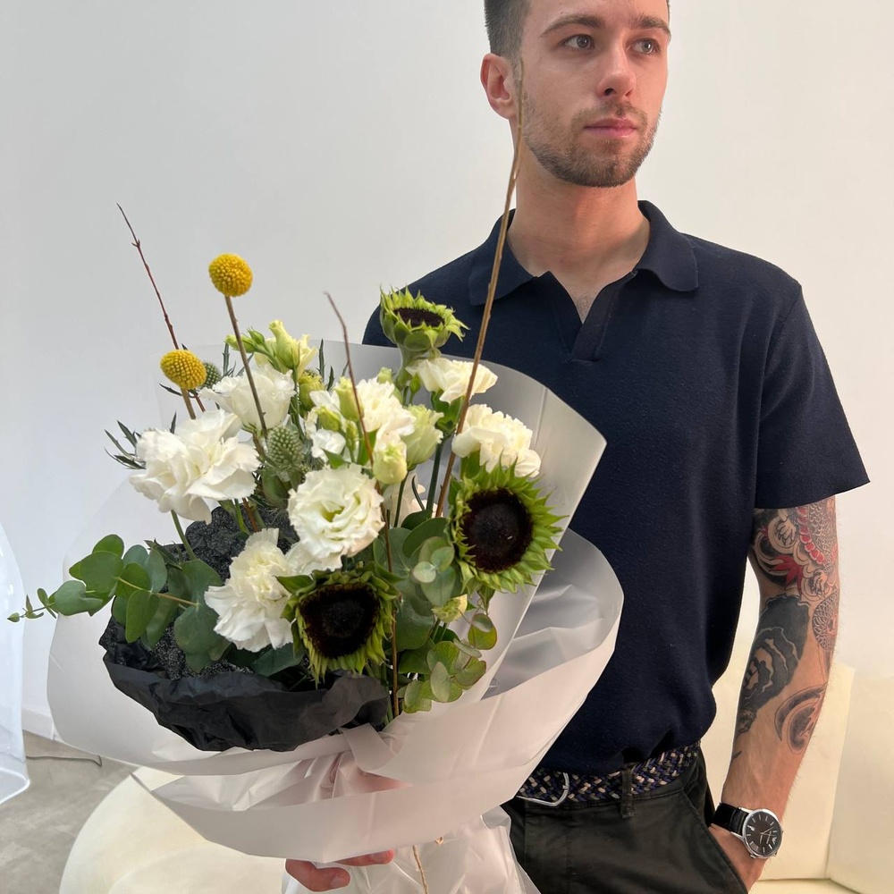 Папа может: подсолнухи, эрингиум и краспедия!