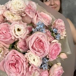 Счастливы навсегда: пионовидные розы, лизиантус и твидия с доставкой в Санкт- Петербурге - Фотография 6