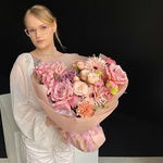 Черничный мусс: авторский букет в нежной гамме в Санкт-Петербурге  - Фотография 8