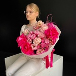 Букет любви: авторский букет в розовой гамме в Санкт-Петербурге - Фотография 4