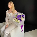 В ее глазах: авторский букет с синими анемонами в Санкт-Петербурге - Фотография 11