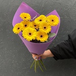 Солнечный луч: цветочный кулек с желтыми гермини в Санкт-Петербурге - Фотография 5