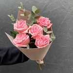 Пинк Пирл: пионовидные розы с эвкалиптом в Санкт-Петербурге - Фотография 2