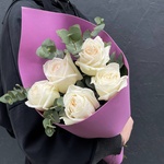 Вайт Энжел: букет-комплимент из очень ароматных роз в Санкт-Петербурге - Фотография 5