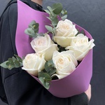 Вайт Энжел: букет-комплимент из очень ароматных роз в Санкт-Петербурге - Фотография 4
