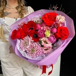 Анатомия любви: авторский букет в яркой гамме в Санкт-Петербурге - Фотография 5