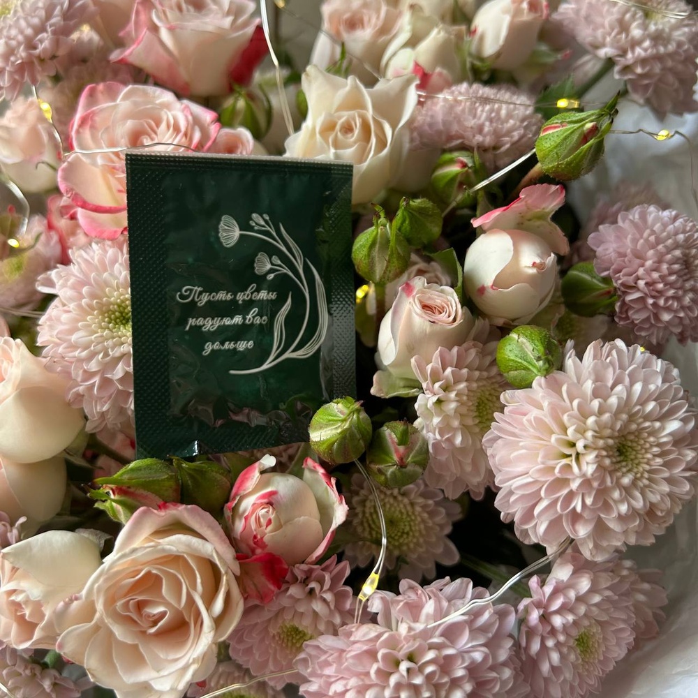 Букет с гирляндой О-ля-ля. С доставкой на дом