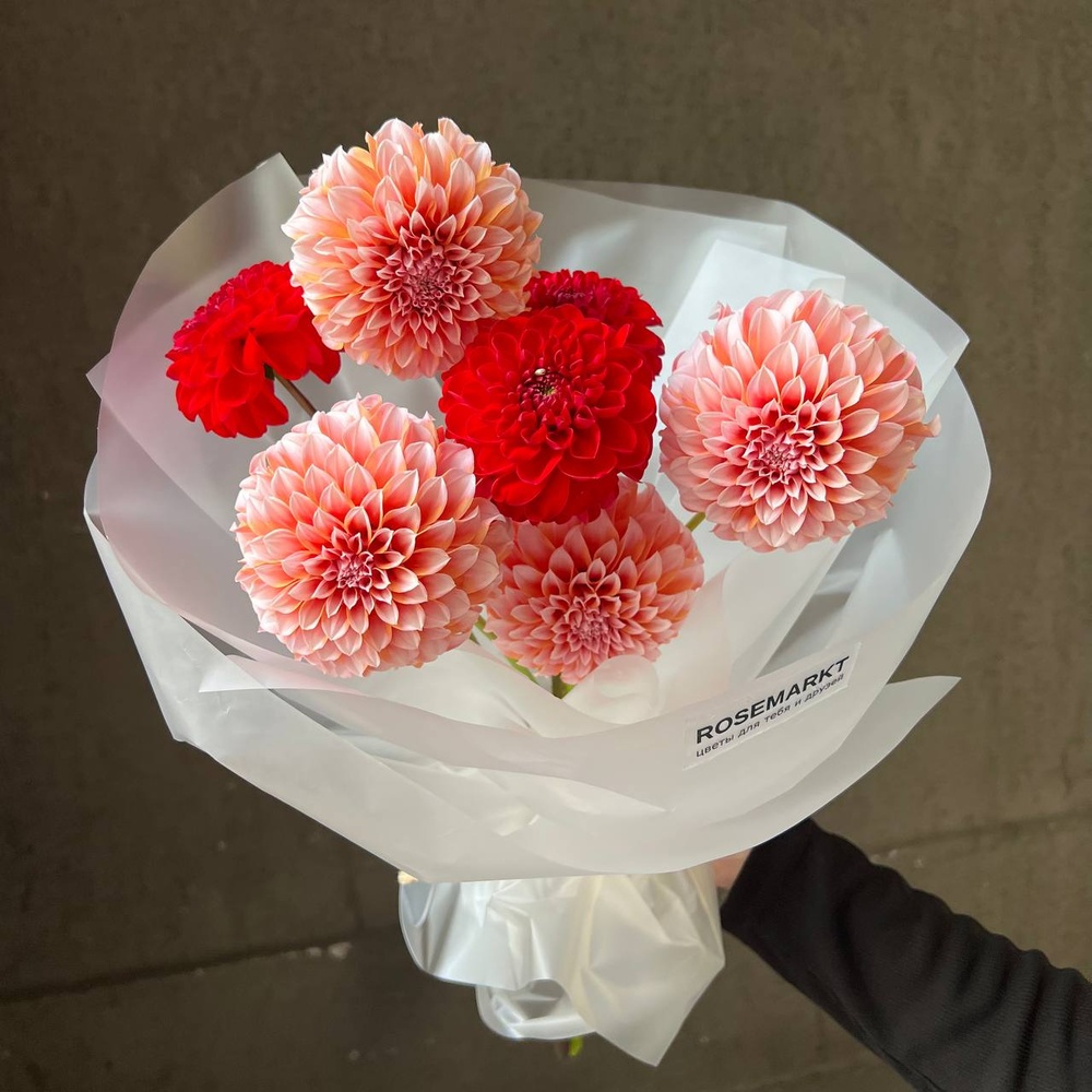 Помпоны черлидеров: микс из георгинов