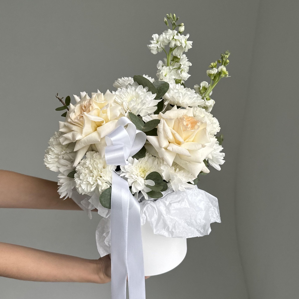 «Человек-Википедия» композиция в шляпной коробке с доставкой в офис