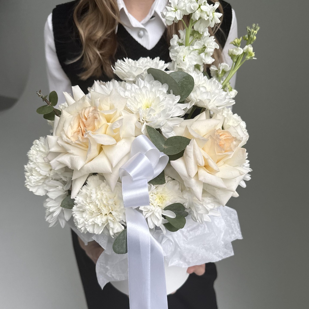 «Человек-Википедия» композиция в шляпной коробке с доставкой в офис