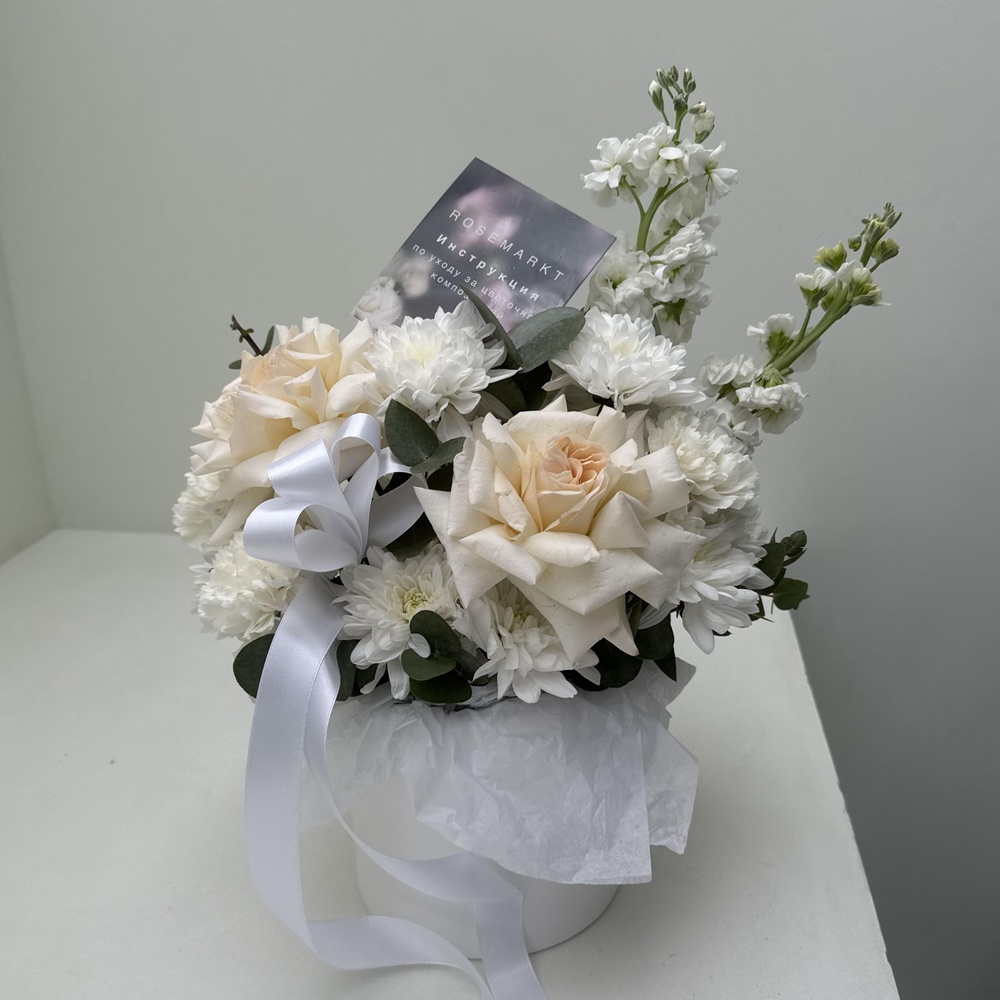 «Человек-Википедия» композиция в шляпной коробке с доставкой в офис