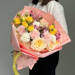 Букет «Слаженная команда» с пионовидной розой с бесплатной доставкой по Санкт-Петербургу - Фотография 7