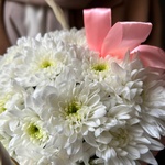 Для мамы: корзина с белоснежной хризантемой - Фотография 4