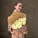 Розы дешево, 15 шт. Цвет: белый - Фотография 1