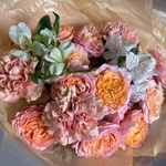 Букет «Тепло воспоминаний: пионовидная роза + аквабокс и коробка переноска» - Фотография 7