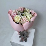 Букет «Родные объятия: французская роза + аквабокс и коробка-переноска» - Фотография 5