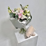 Букет «Мысли о тебе: французская роза + аквабокс и коробка переноска» - Фотография 4