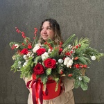 Цветочный новогодний подарок с Раффаэлло - Фотография 4 Цветочный новогодний подарок с Раффаэлло - Фотография 4