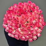 101 розовая роза с доставкой по Санкт-Петербургу - Фотография 6