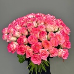 71 розовая роза с доставкой по Санкт-Петербургу - Фотография 2