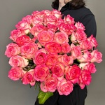 Свежие 41 розовая роза под ленту с доставкой по Санкт-Петербургу - Фотография 8 Свежие 41 розовая роза под ленту с доставкой по Санкт-Петербургу - Фотография 8