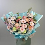 Букет цвета твоей души. Размер L с аквабоксом и коробкой-переноской - Фотография 1