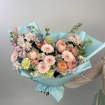 Букет цвета твоей души. Размер L с аквабоксом и коробкой-переноской - Фотография 5