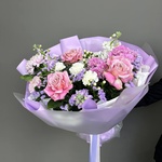 Букет «‎Простите, я проспал»‎ с аквабоксом и коробкой-пересноской - Фотография 5